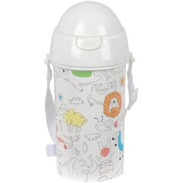 Bouteille d'eau - SAFTA - PREESCOLAR ZOO - 500 ml - Ouverture automatique - Sans BPA