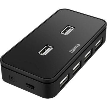 Hub USB 2.0 Hama 7 ports noir