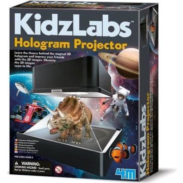 Proiettore d'ologrammi - 4M - Modèle 3D - Fonctionne avec smartphone - Contient 8 modèles - Âge 8+