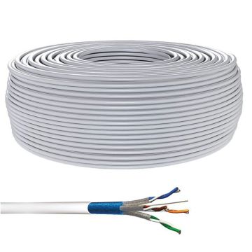 Câble Ethernet RJ45 - goobay - 100 m - SFTP - PiMF - CAT 6a - gris