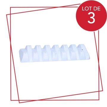 Lot de 3 aubes de tambour - WHIRLPOOL - Compatible BAUKNECHT, IGNIS, LADEN - Blanc - Accessoires Lave-linge