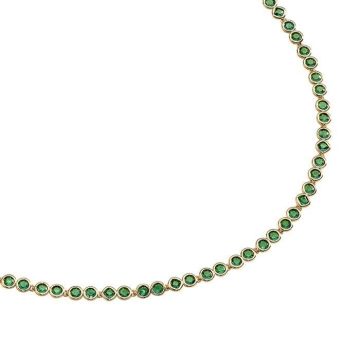 Collier - Agatha - Collier Agatha Adamas laiton doré zirconium verts - Couleur de la matière:Jaune Taille/Longueur:42 cm