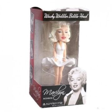 Figurine - Marilyn Monroe - Robe Blanche - Bobble Head - Hauteur 17cm - Collector