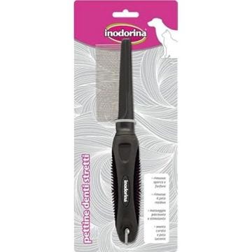 Peigne à Dents Étroites - Inodorina - Grooming - Élimine les Nœuds - Élimine les Pellicules - Pour Chien