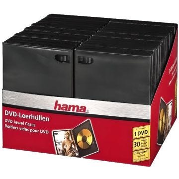 HAMA - PACK DE 30 BOITIERS DVD SIMPLE DE COULE…