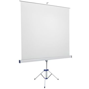 Ecran de projection sur pied Oray 200 x 200 cm - Oray - Surface blanc mat dos blanc - Classée non feu