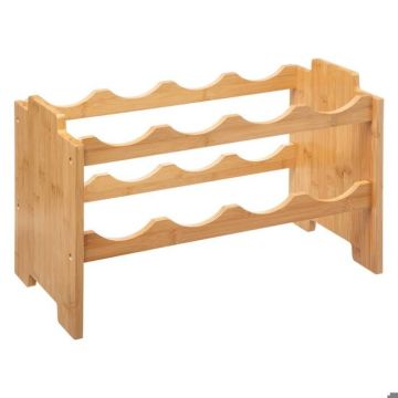 5five - rangement 8 bouteilles empilables bambou
