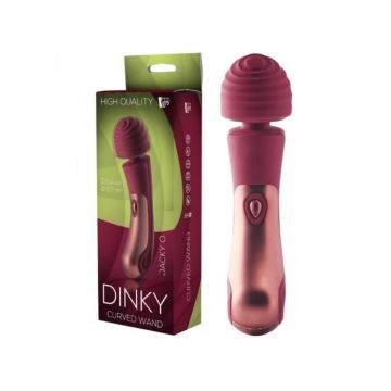 Vibromasseur - DREAM TOYS - Dinky Curved Wand - Rechargeable - Silicone et ABS - Rose