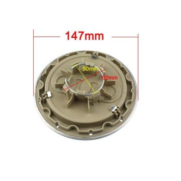 Capuchons caches moyeux - Audi - Lot de 4 - Aluminium - Compatible A3 A4 A5 A6 - Accessoire auto