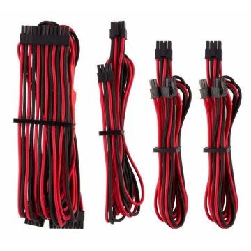Corsair Kit de démarrage de câbles pour alimentation de type 4 Gen 4 à gainage individuel rouge-noir - CP-8920219
