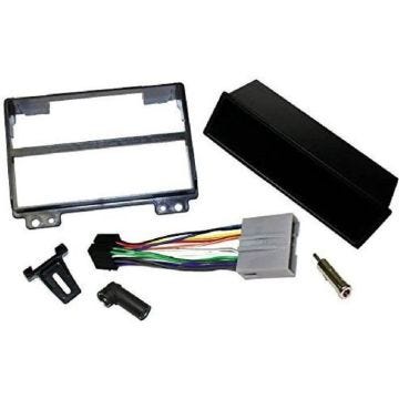 Kit Adaptateur Autoradio 1DIN noir Ford Fiesta Fusion 02-05 + ISO + FM - avec vide-poche