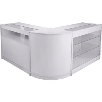 Pack de Vitrines Comptoirs Blanc Brillant pour Magasins - Taurus - CM60, K1200 et B1200