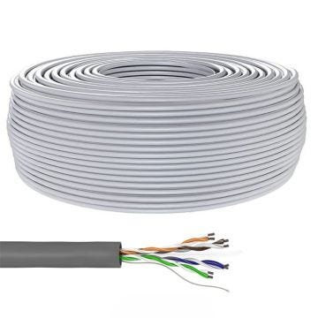 Câble Ethernet RJ45 Cat 6 - MicroConnect - 305 m - UTP - Solide - Gris