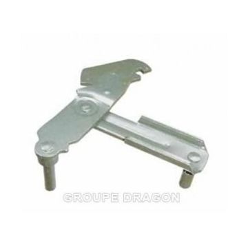 Charnière gauche pour four BRANDT TC53111 SAUTER 665TPB1 F5322N3 THERMOR 681VPN1 - Pièce d'origine constructeur