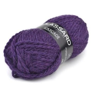Pelote de laine Cascade Violet (38) - PLASSARD - Grosse pelote - N° aiguille : 8 - N° aiguille : 9