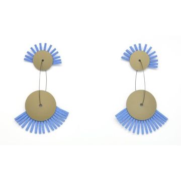 Longues boucles d'oreille Brampti Bleu clair - Christina Brampti