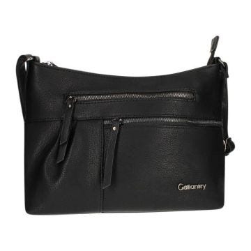 Sac bandoulière multi compartiment zippés - Gallantry Paris - Noir