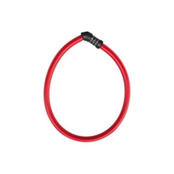 Antivol câble ABUS 4408C/65 - Rouge - Vélo loisir - Homme - Câble en acier tressé - Longueur de 65 cm