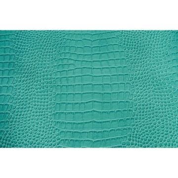 Rouleau en tissu PU - Croco - Turquoise - 660x450 - Couleur principale: Vert