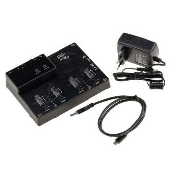 Docking station USB pour 4 SSD M2 NVMe, liaison USB3.2 Gen2 10GB. Dock avec FONCTION CLONAGE et alimentation externe
