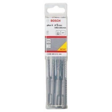 Bosch 2608585613 Foret SDS-plus-5 pour marteau perforateur 5 mm Longueur 165 mm 10 pièces