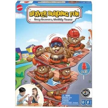 Jeu de société - MATTEL GAMES - Castors Cass'Tour - Multicolore - 2 joueurs ou plus - 30 min