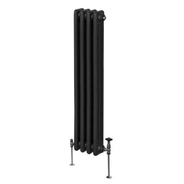 Radiateur Traditionnel à 3 colonnes Chauffage Vertical Noir 1500 x 202mm