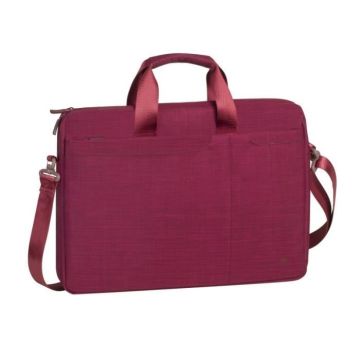 RIVACASE 15,6“ Sacoche Notebook/ Laptop / Ordinateur Portable Sac à Main/ Sac à Bandoulière multis-poches Série Biscayne – Rouge