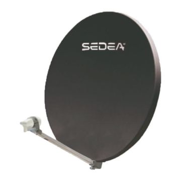 Parabole Satellite - SEDEA - 65 cm - Acier Anthracite - LNB Universel - Montage Facile