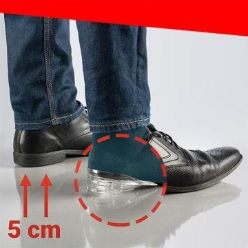 PACK SEMELLES CHAUSSURES ÉLÉVATRICES EN SILICONE UNISEXE - CALES - Jusqu'à 5cm en plus !