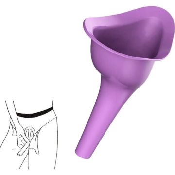 Pisse debout de poche femme silicone pliable réutilisable urinoir portable entonnoir wc pratique, compact et réutilisable - idéal po