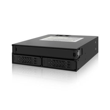 Rack amovible - ICY DOCK - MB994IPO-3SB - 2 disques 2.5 SATA/SAS - 1 lecteur optique slim - Aluminium noir