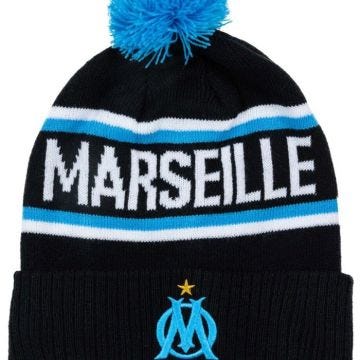 Bonnet fan pompon OM - Collection officielle Olympique de Marseille - Homme