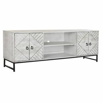 meuble tv style item home métal, mangue, meuble tv 180 cm