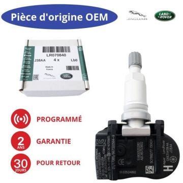 Capteur de pression des pneus - CONTINENTAL - LAND ROVER Defender L663 - Préprogrammé - Garantie 2 ans - Noir