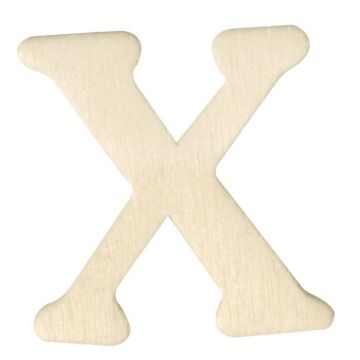 Lettres en bois, 4 cm, X