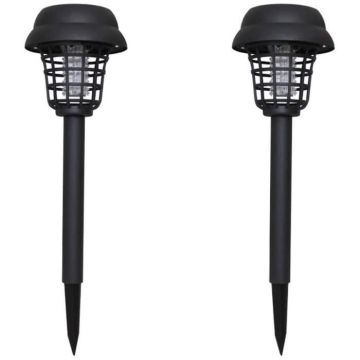 QNN Lampe Anti-Moustique, Anti-Moustique Solaire, Lampe Anti-1Es Vintage En Plein Air, Lampe Solaire Anti-1Es Pour Jardin, Pelo A366