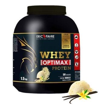 Whey concentrée Eric Favre - Whey Optimax Protein - Vanilla 1500g
