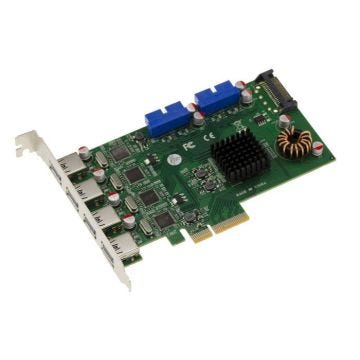 Carte PCIe USB 3.0 8 PORTS 5G : 4 types A et 2 Connecteurs USB3 19 points - Bande passante 20Gbps, compatible avec les caméras
