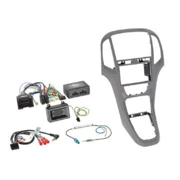 Kit installation autoradio 2DIN compatible avec Opel Astra ap09 - Gris aluminium