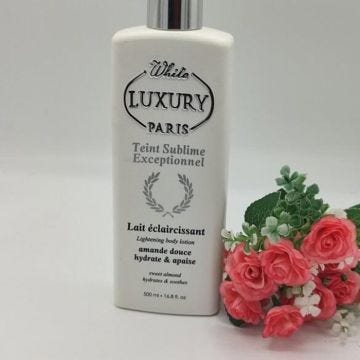 Lait Clarifiant White Luxury Paris 500ml | Éclaircissant & Hydratant | Amande Douce