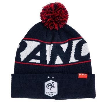 Bonnet pompon FFF - Collection officielle Equipe de France de Football - Taille homme