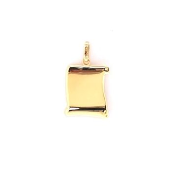Tous les pendentifs et médailles enfants - BRILLAXIS - Pendentif Parchemin or jaune 9 carats - Couleur de la matière:Jaune