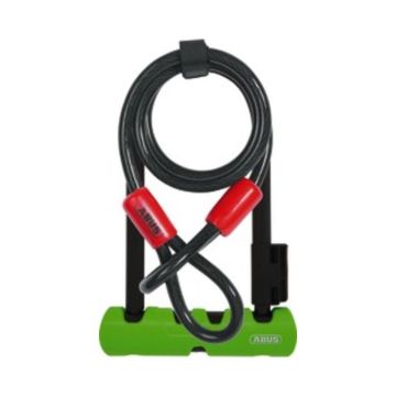 Antivol pour vélo ABUS Ultra 410 Mini - 180mm (avec câble d'extension) Noir - Adulte - Vélo sur route - Mixte