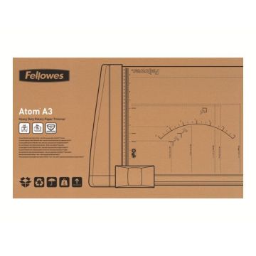 Tondeuse Fellowes Atom A3 - 460 mm - papier - Lame de coupe SafeCut en acier inoxydable