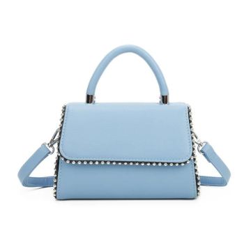 Sac à Main - GALLANTRY - Elegancy Clouté - Bleu - Aspect Grainé - Fermeture Aimantée