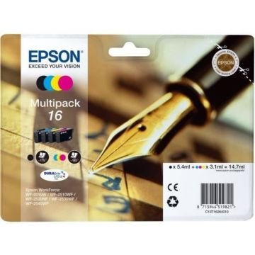 Cartouche d'encre EPSON Multipack 16 - Stylo Plume - Noir, Cyan, Jaune, Magenta