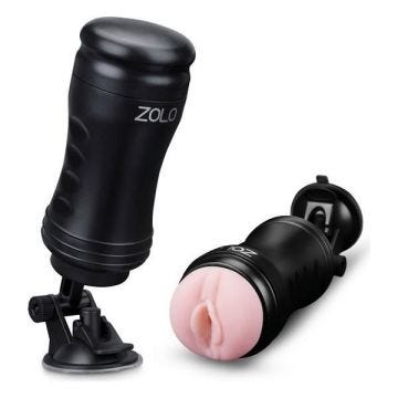 Masturbateur - Zolo - Solo Flesh - Noir - Rose - Ventouse Antidérapant