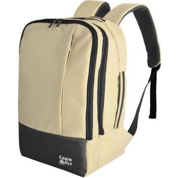 CabinFly Bellanca 40x20x25cm Ryanair Sac à Dos Cabine Bagage à Main Beige