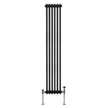 Radiateur Traditionnel à 3 colonnes Chauffage Vertical Noir 1800 x 292mm